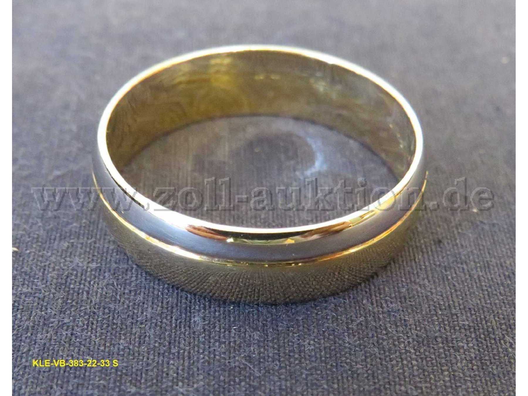 Ring, 750er, gelbgold, teilrhodiniert