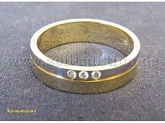 Ring, 750er, gelbgold, 3 Brillanten