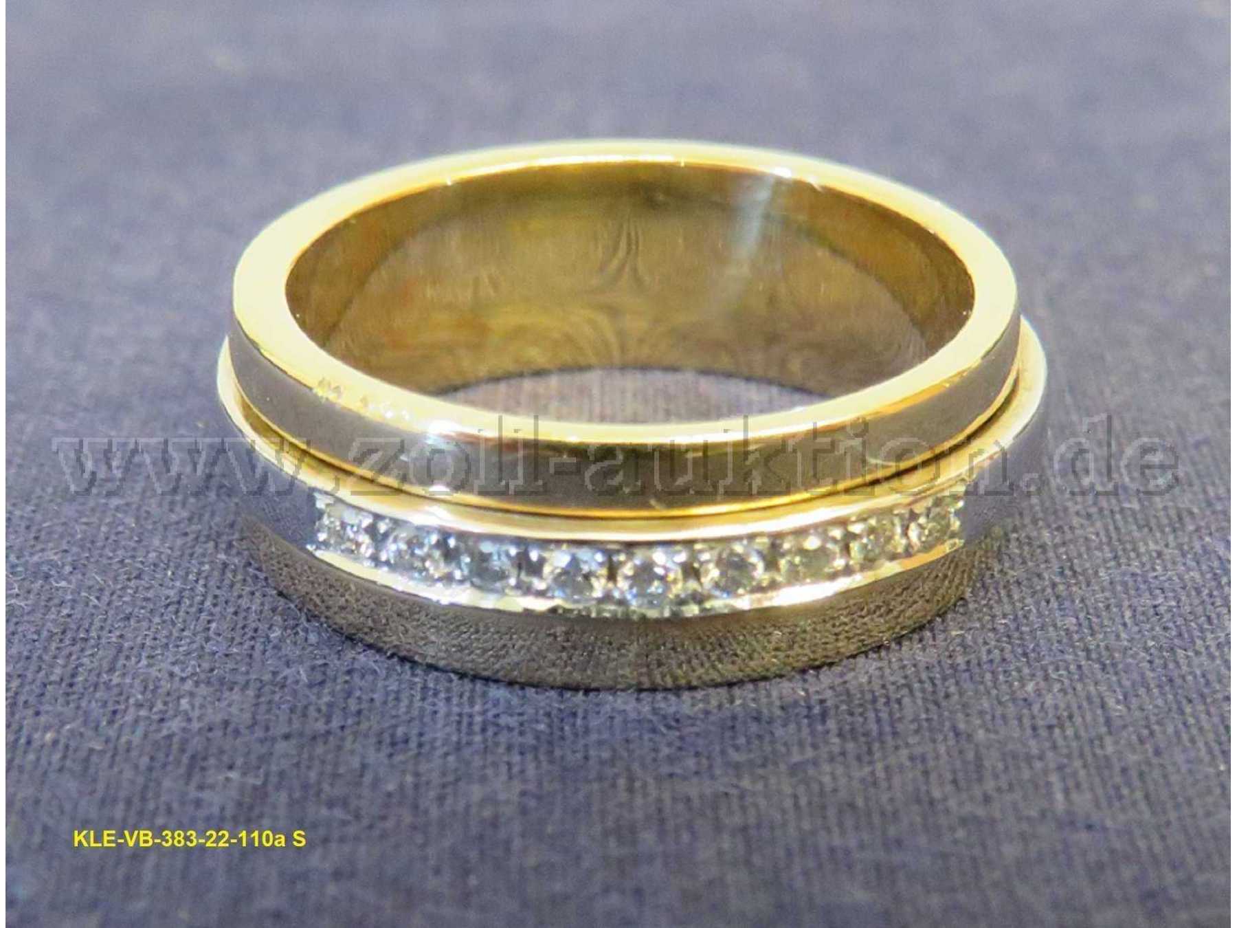 Piaget-Ring, 750er, gelbgold, teilrhodiniert, 9 Brillanten