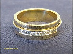 Piaget-Ring, 750er, gelbgold, teilrhodiniert, 9 Brillanten