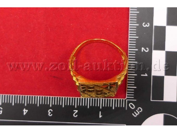 Detailaufnahme des Rings mit Maßstab