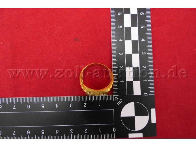 Detailaufnahme des Rings mit Maßstab