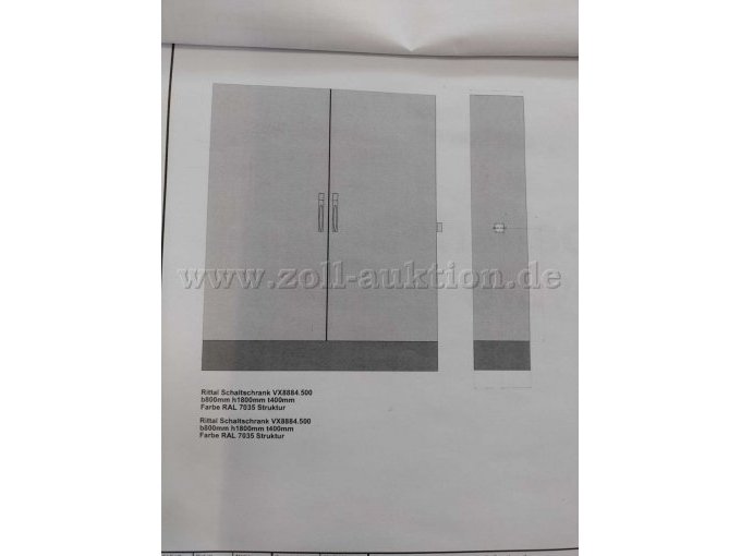 Schaltschrank Typ, Maße und Farbe