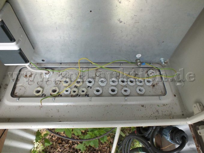 Schaltschrank Ansicht innen 20 Elektrokabelzugänge