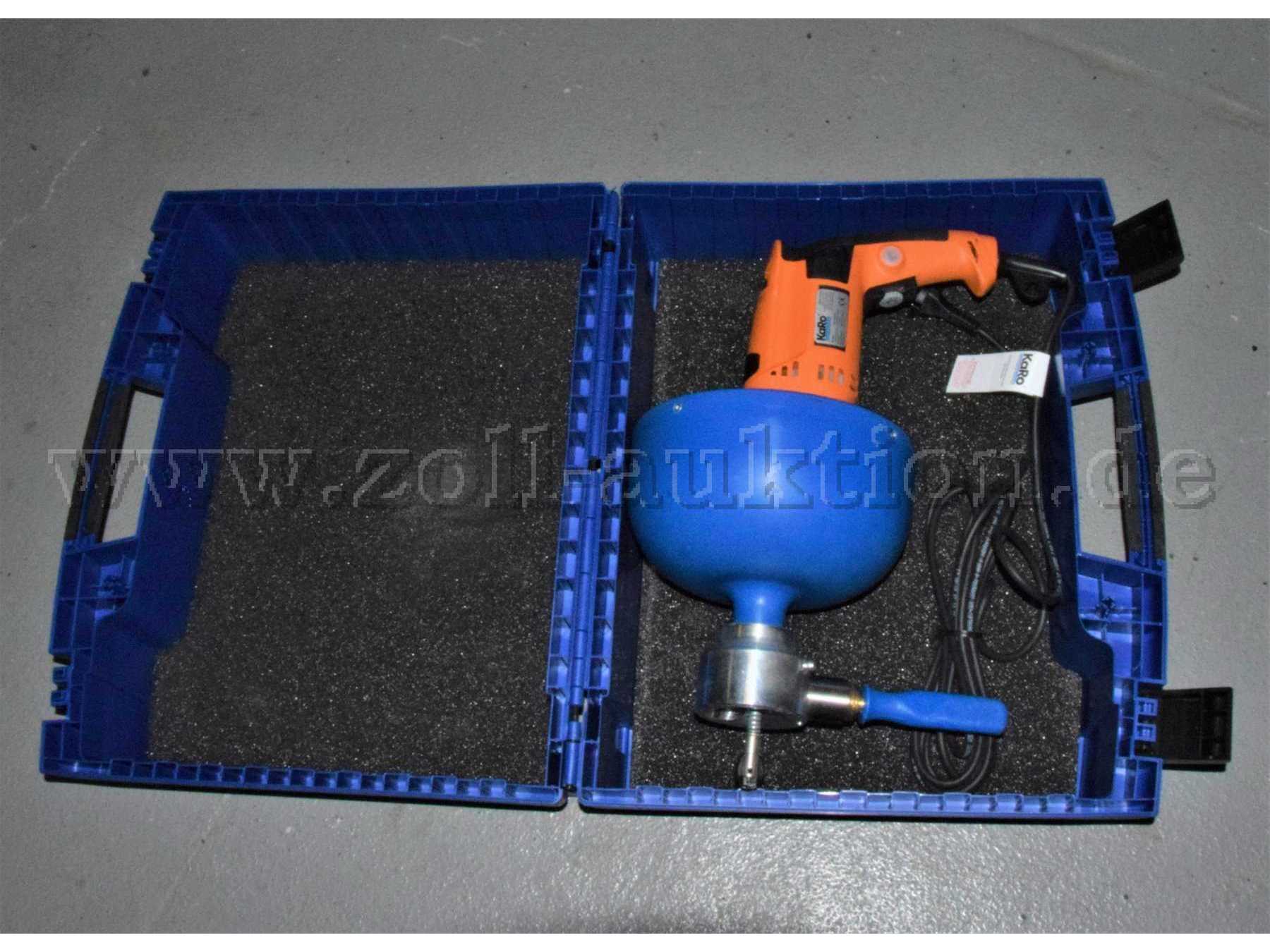 Rohrreinigungsgerät von Karo, Model: Handmatic im dazugehörigen Koffer.