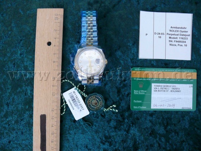 Rückseite Garantiekarte