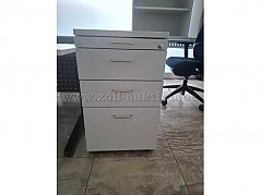 Frontansicht Rollcontainer, 4 Fächer, abschließbar