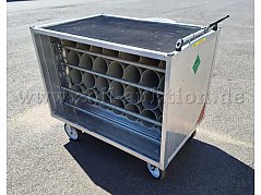 Rollcontainer für Atemluftflaschen