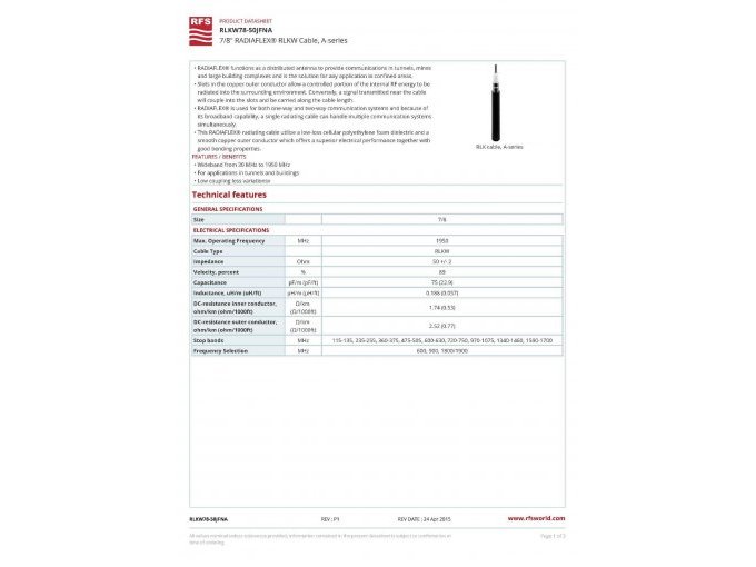 Datenblatt 1