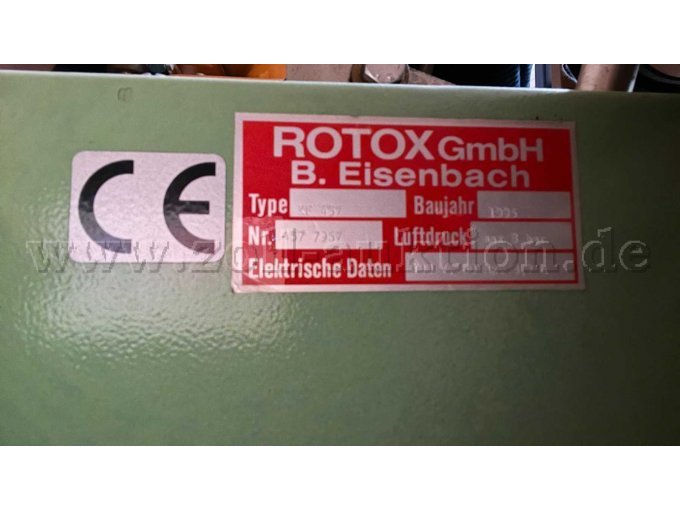 Rotox Kopierfräse KF457 - Ansicht Typenschild