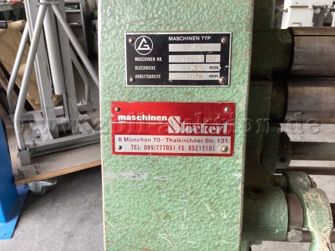 Rundbiegemaschine Güthle R55 - Ansicht Typenschild