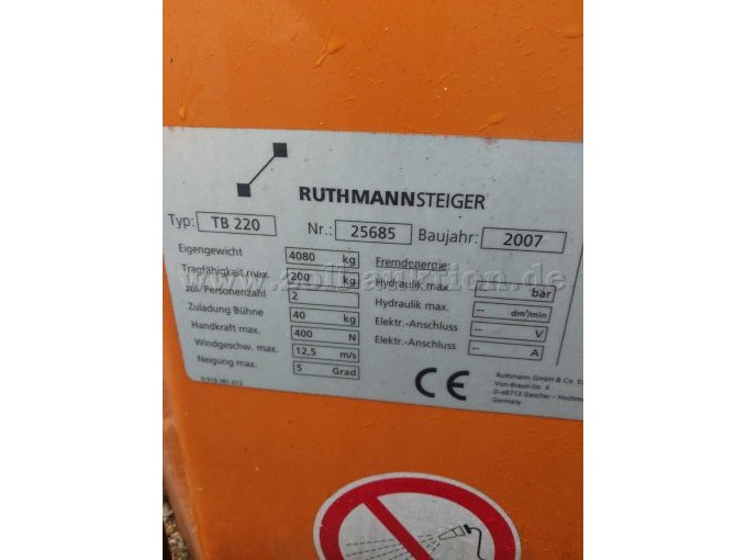 Steiger Ruthmann Typenschild