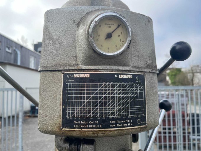 Diagramm von Umdrehungsgeschwindigkeiten pro Minute