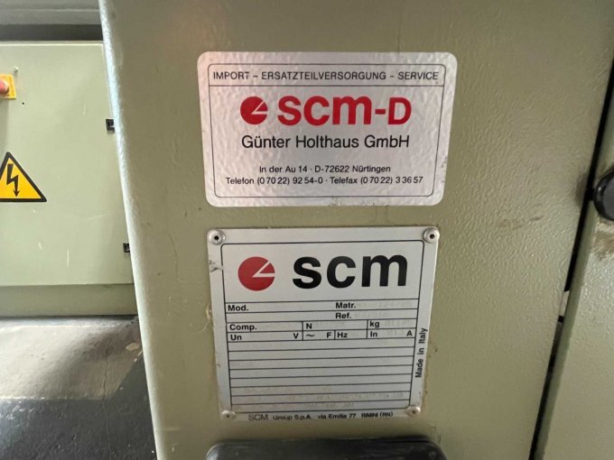Typenschild SCM Formatkreissäge SI 3800 N