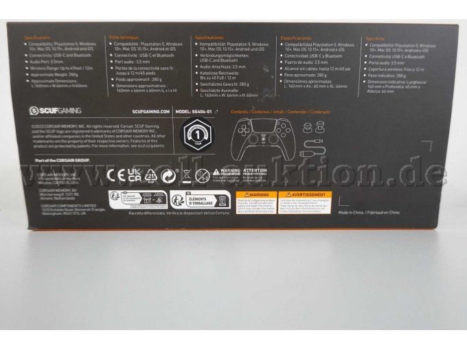 CE-Zeichen befindet sich bei diesem Controller stattdessen
auf der Originalverpackung.
