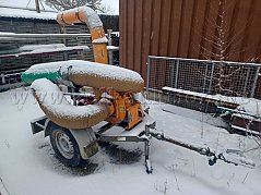 Laubsauger Seitenansicht