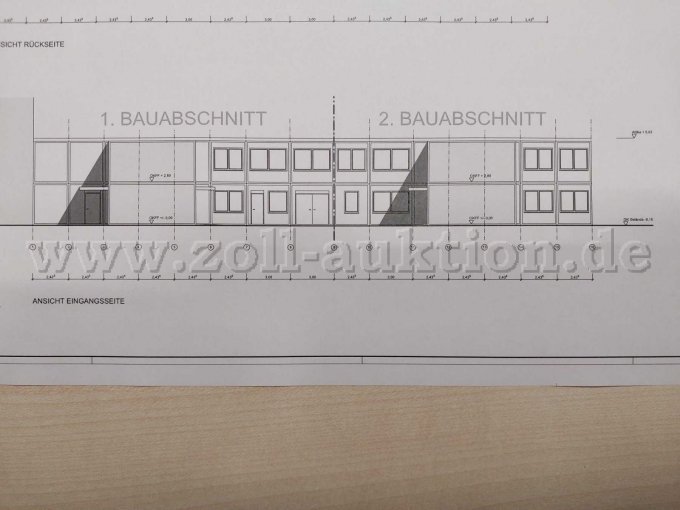 Ansicht Eingangsseite Grundriss