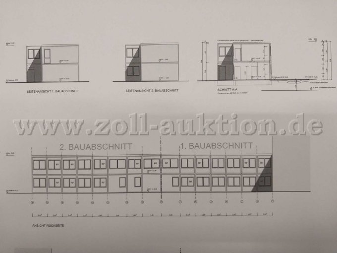 Seiten- und Rückansicht Grundriss