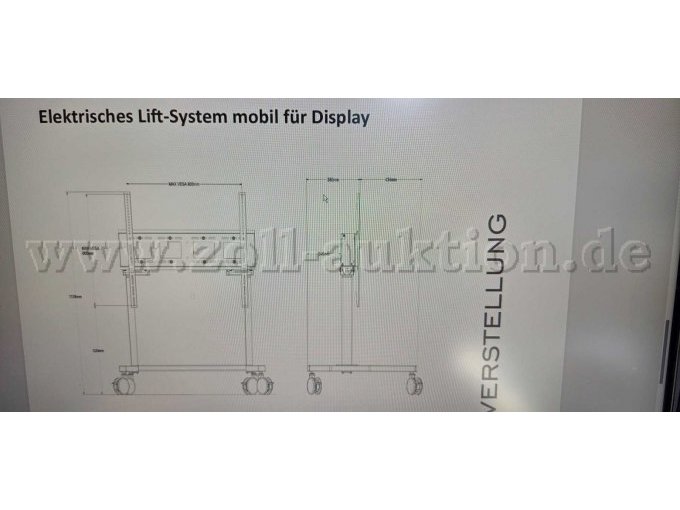 Maße der Displayhalterung