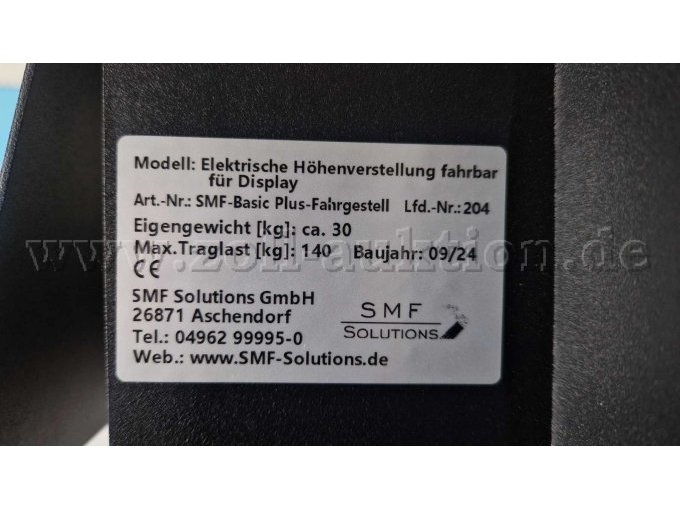 Typenschild Kennzeichnung der Displayhalterung