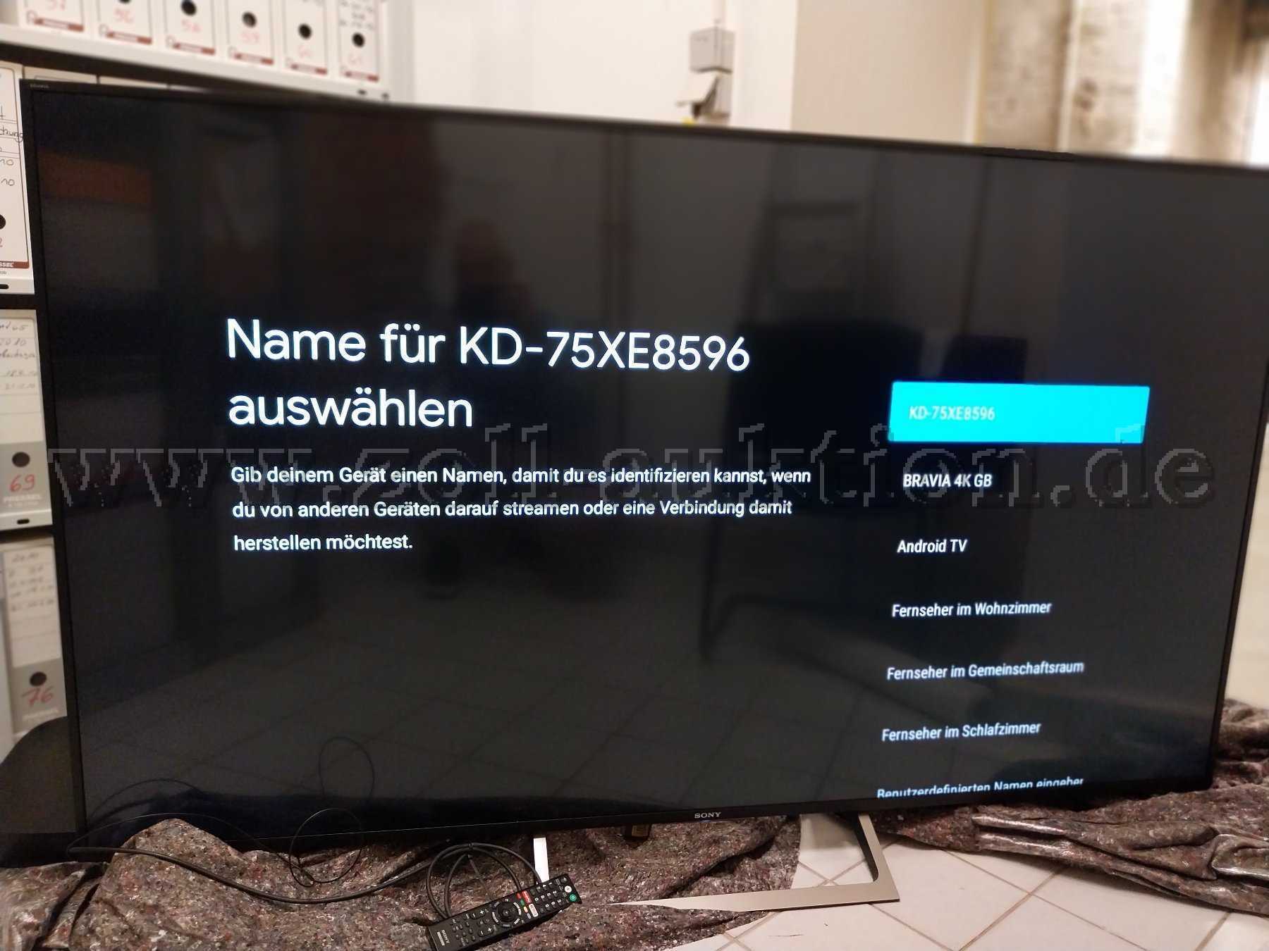 Frontbild- Einleitungsbildschirm