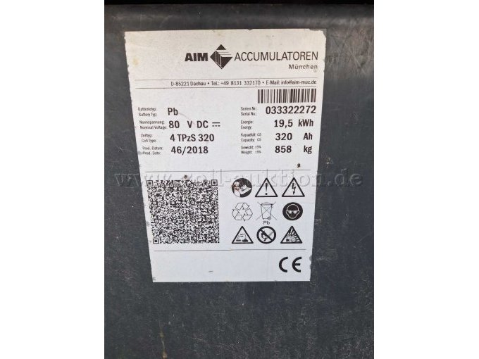 Batterie Typenschild