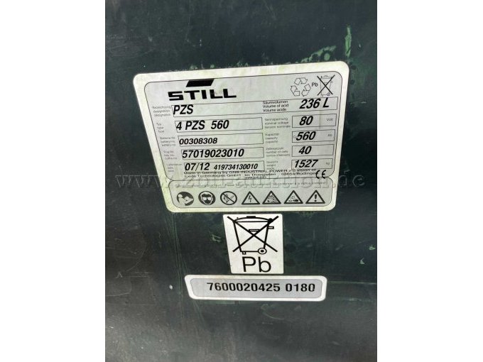 Typenschild für Batterie