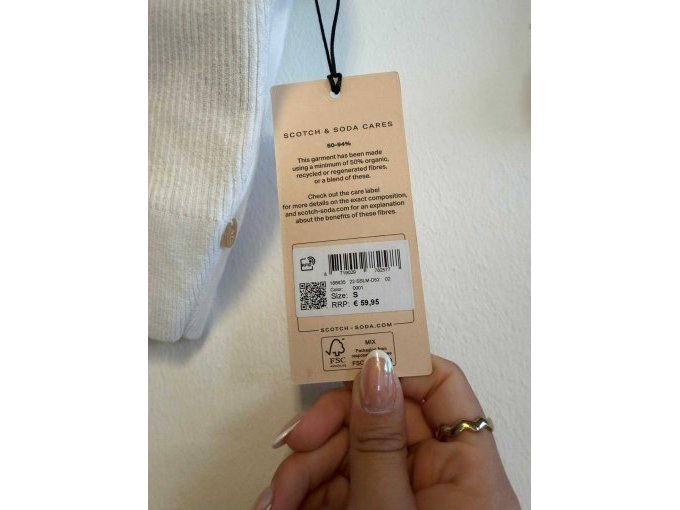1 SaPo-set: Pull&Bear momshorts, blauw, maat 36, en Scotch&Soda-top, maat S, wit, nieuw, 2-delig – foto 4 – kavel bij Zoll-Auktion, Mainz