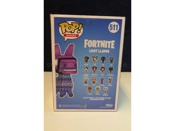Funko Pop Fortnite Nr. 511 "Loot Llama" in OVP Ansicht von hinten