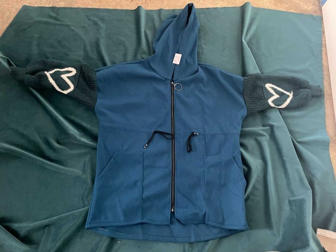 Blaue Jacke Vorderseite