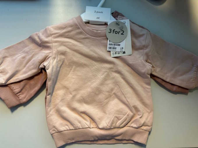 2er Pack Langarmshirts rosa