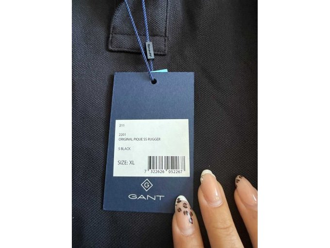 Gant Polo Schwarz Etikett