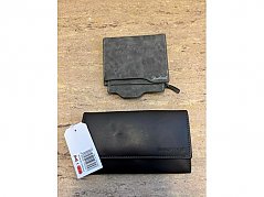Bruno Banani, Faltportemonnaie, dunkelbraun, neu, und Dexbxuli Brieftasche, grau, neu