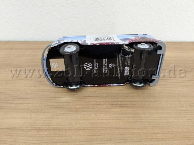 VW Bus Stadt Motiv verpackt unten