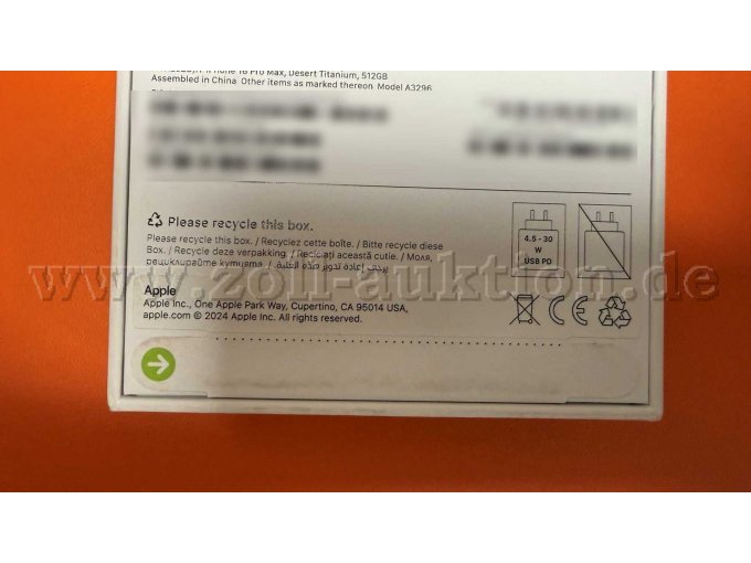 1 Samrtphone Apple Iphone 16 Pro Max 512 GB in der Farbe Desert Titanium – foto 4 – kavel bij Zoll-Auktion, Köln