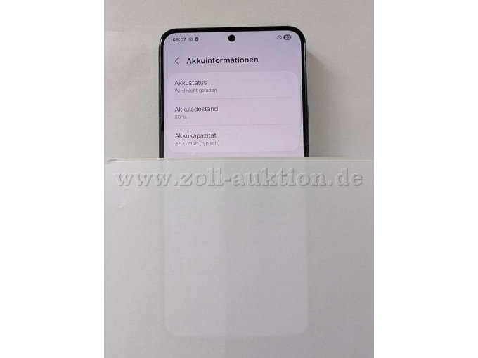 Handy Vorderansicht / Akkuinformation
