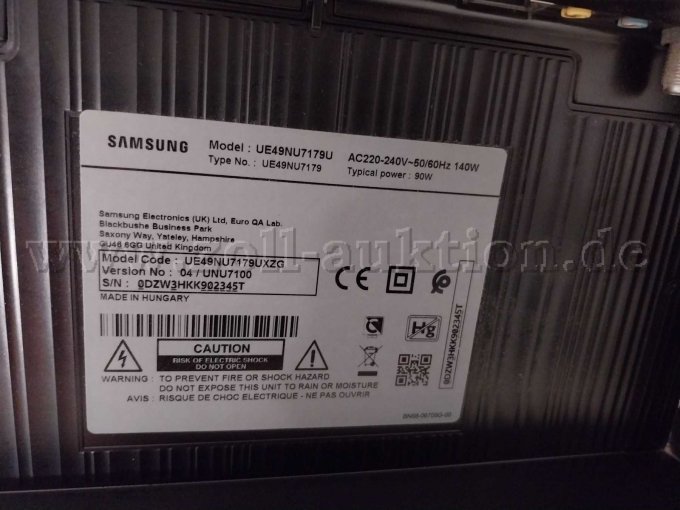 Typenschild mit CE-Kennzeichen