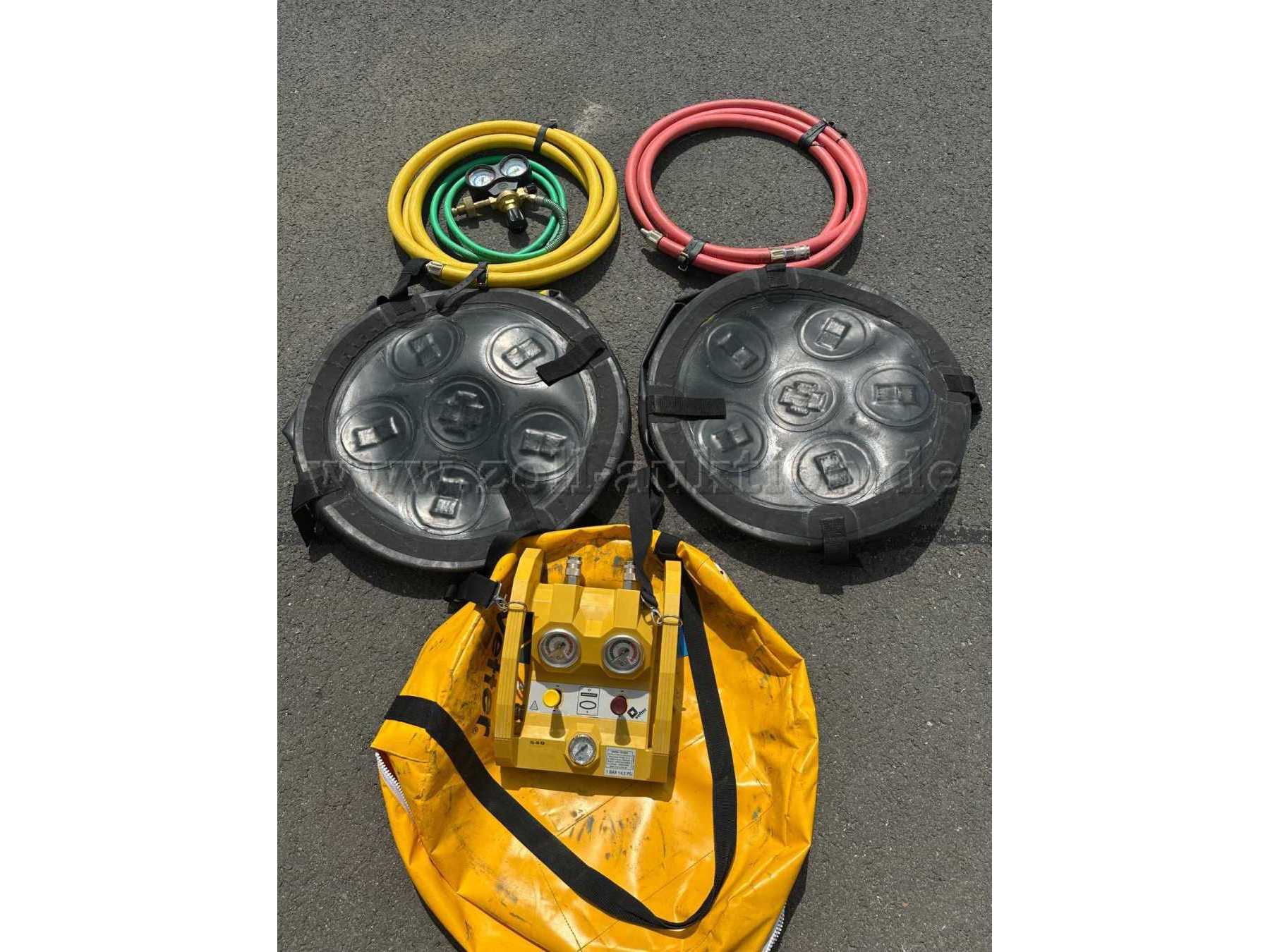 Gesamtpaket Schläuche, hebekissen, druckminderer, Steuerorgan