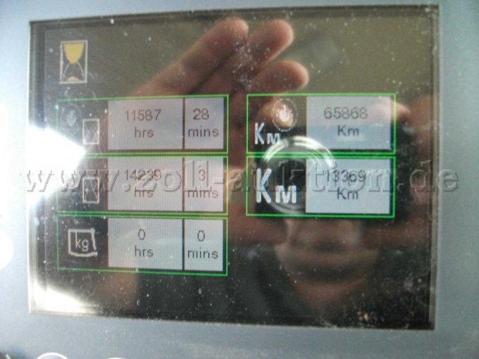 Ansicht Betriebsstunden und Kehrkilometer