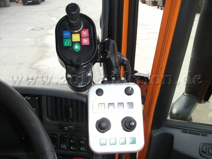 Ansicht Bedienung Kehraggregat und Wildkrautbesen