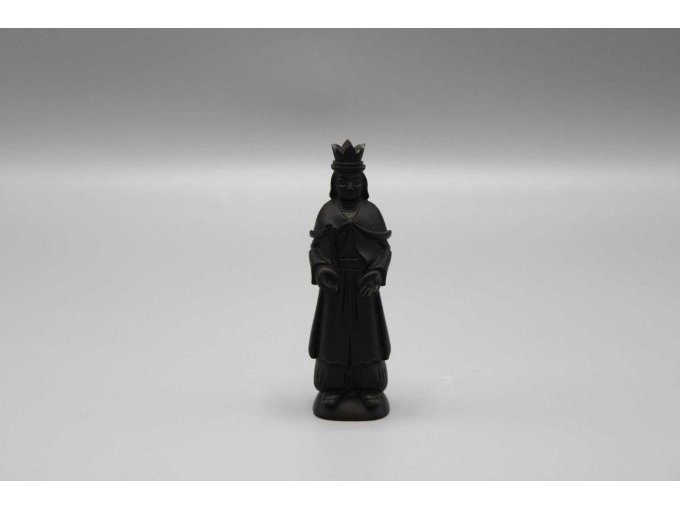 Schachfigur aus schwarzem Onyx, König