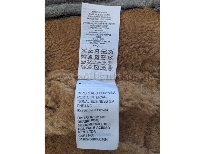 Detailansicht Herstelleretikett