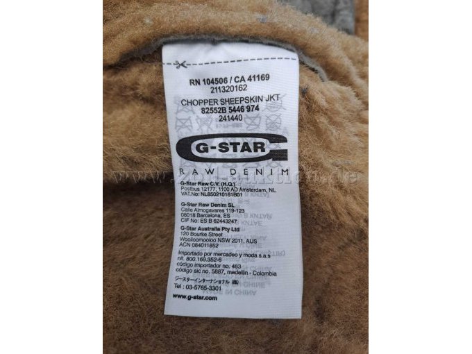 Detailansicht Herstelleretikett