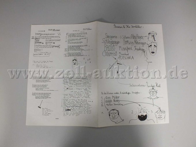 Originalposter zur LP "Nina Hagen Band", Vorderseite mit Beschädigungen