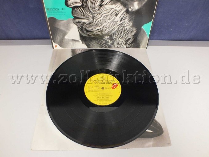 Detailansicht der LP "Rolling Stones Tattoo You" ohne Hülle