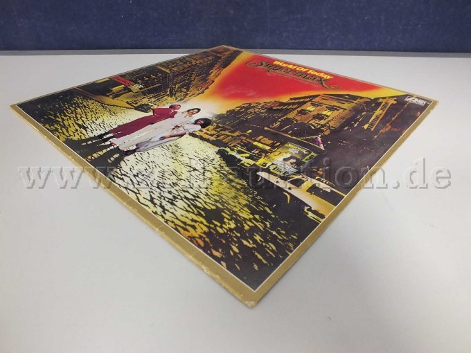 Seitliche Ansicht der LP liegend von rechts mit Beschädigungen