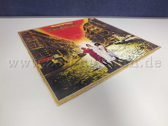 Seitliche Ansicht der LP liegend von links mit Beschädigungen