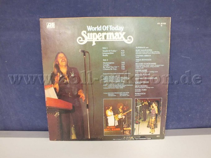 Rückseite der LP mit Beschädigungen