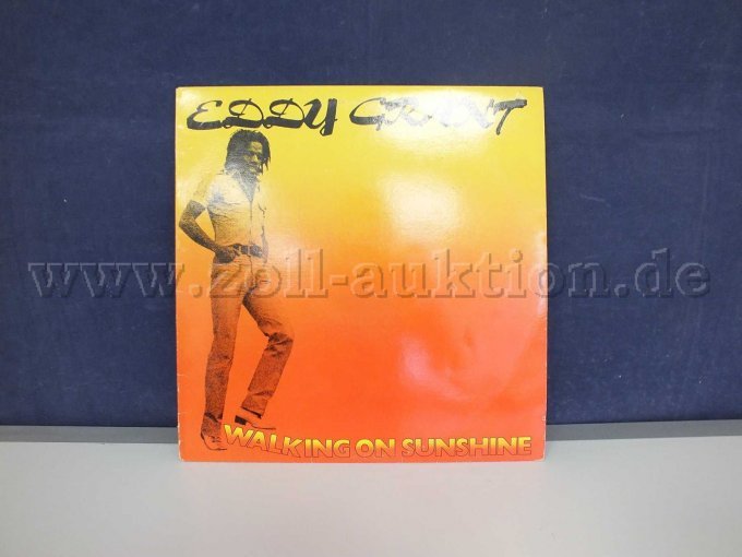 Ansicht des Covers "Walking On Sunshine" von vorne, mit Beschädigungen Ansicht des Covers "Walking On Sunshine" von vorne, mit Beschädigungen