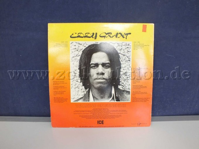 Ansicht des Covers "Walking On Sunshine" von hinten, mit Beschädigungen